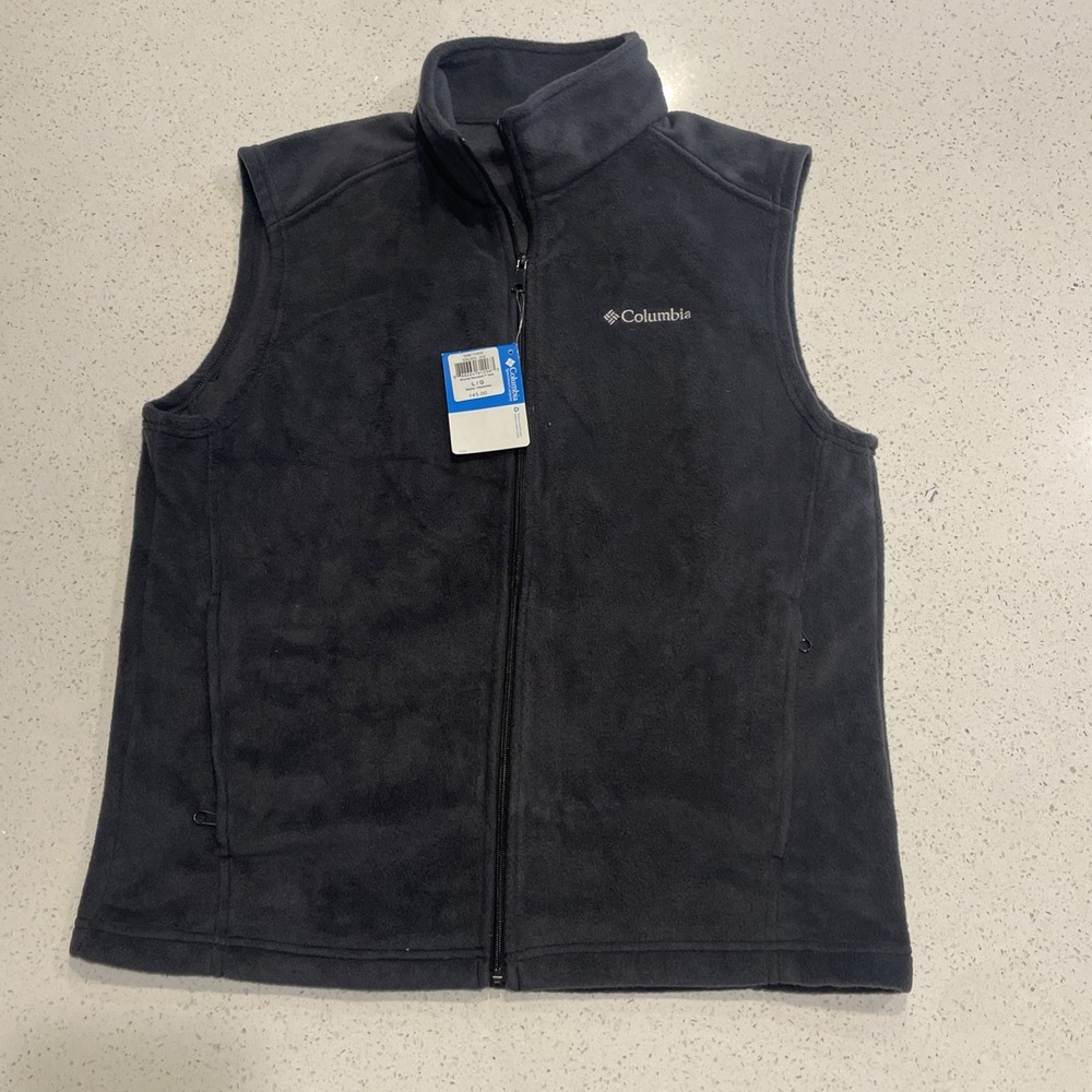 NWT Columbia Granite Mountain Fleece Vest Men's L Blue